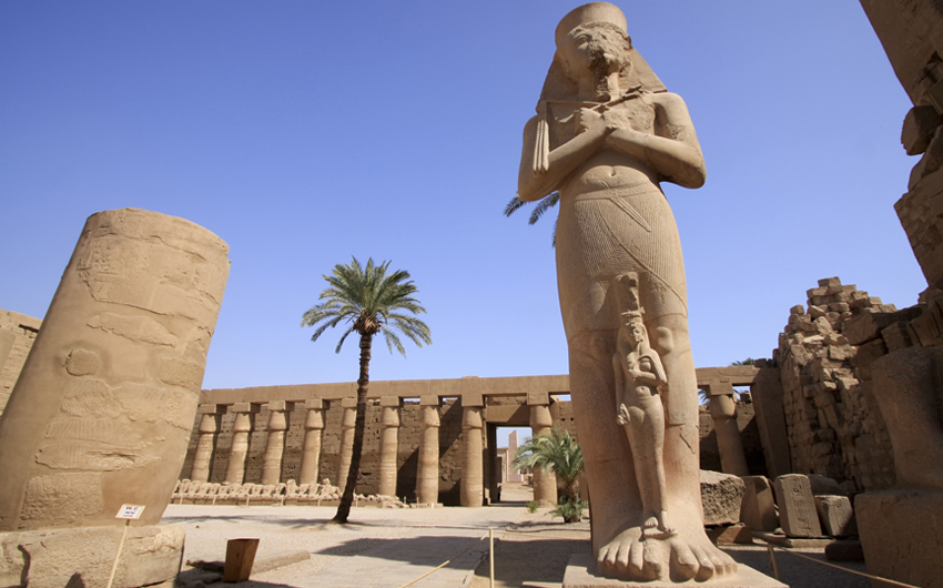 Close-up of the Ramses II statue, Luxor