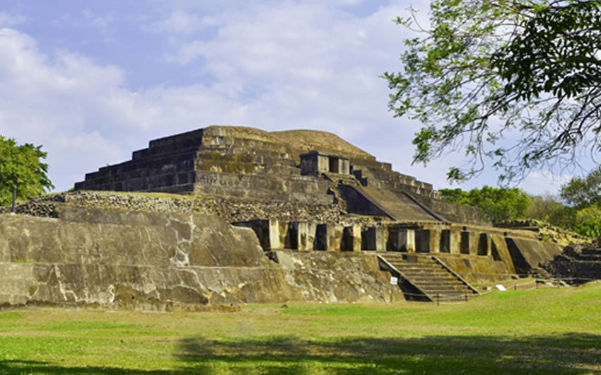 A view of the Mayan ruins at Tazumal in El Salvador the most southern area for the Mayans