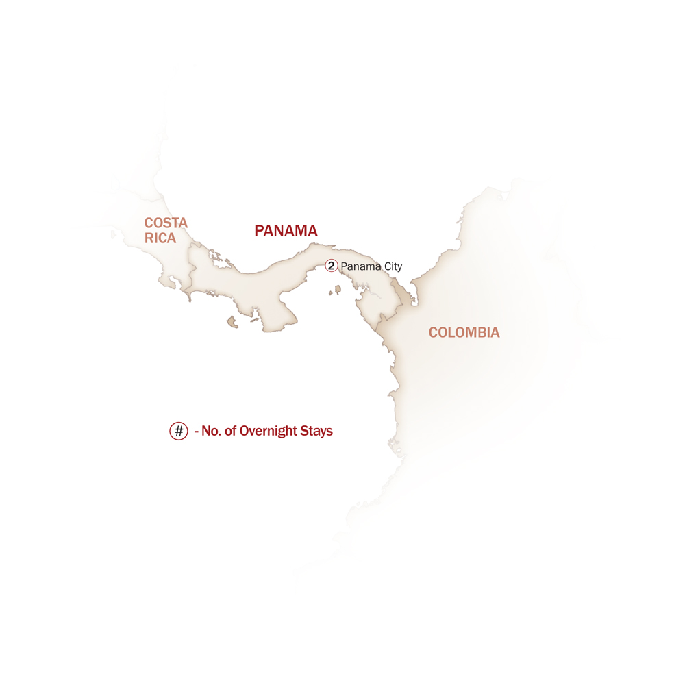 Panama Map  for PANAMA CITY GETAWAY