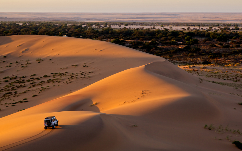 Desert of Dubai in a 4x4 vehicle