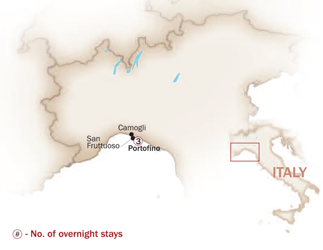 Italy Map  for PORTOFINO, A JET SET TRAVEL SECRET HIDEOUT