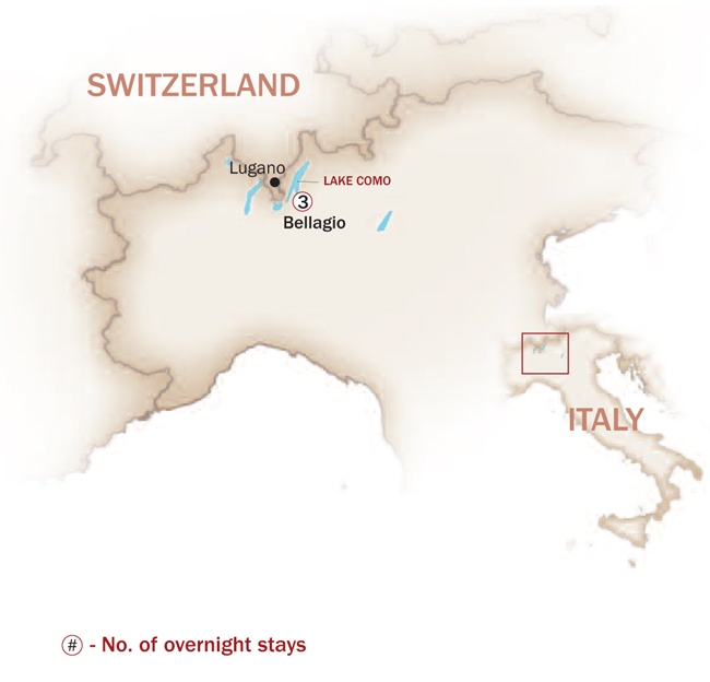 Italy Map  for Bellagio, the Pearl of Lake Como