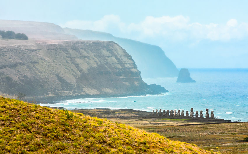 Dramatic Coastline of Easter Island 