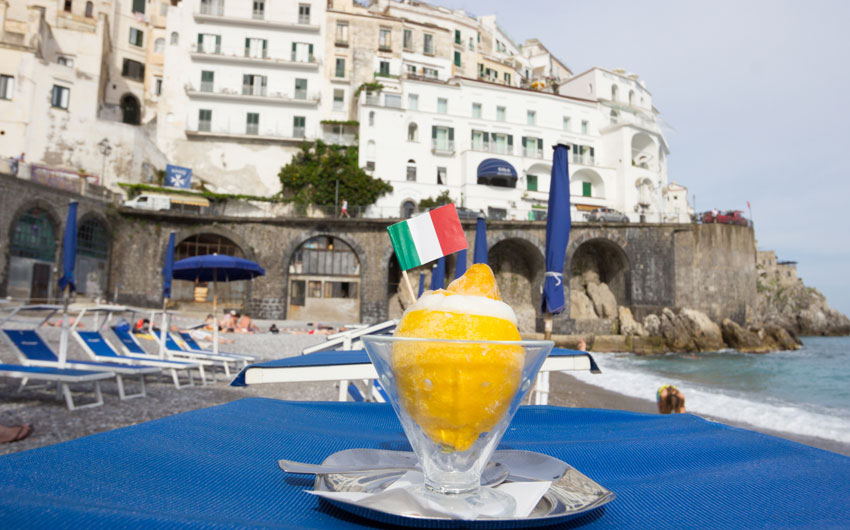 Lemon Sorbet on the Amalfi Coast