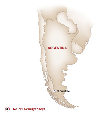 Argentina Map  for EL CALAFATE GETAWAY