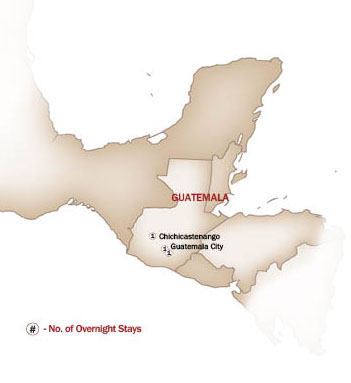 Guatemala Map  for GUATEMALA WEEKEND