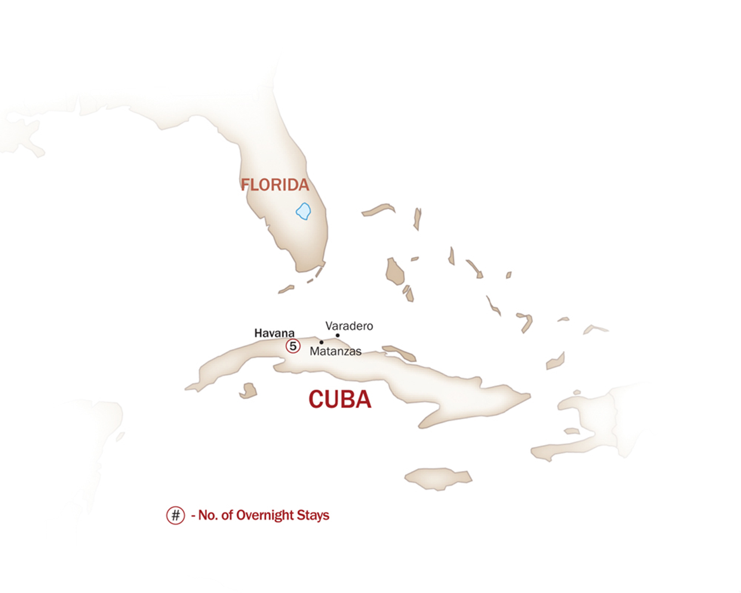 Cuba Map  for Havana – Up Close & Personal