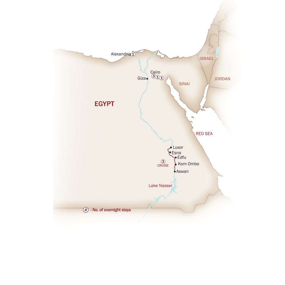Egypt Map  for EGYPT: CROSSROADS OF CULTURES AND FAITHS