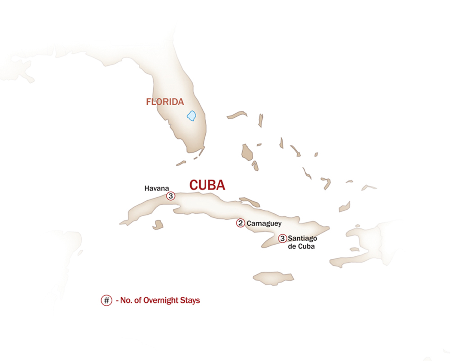 Cuba Map  for AFRO CUBANISMO CULTURAL PROGRAM