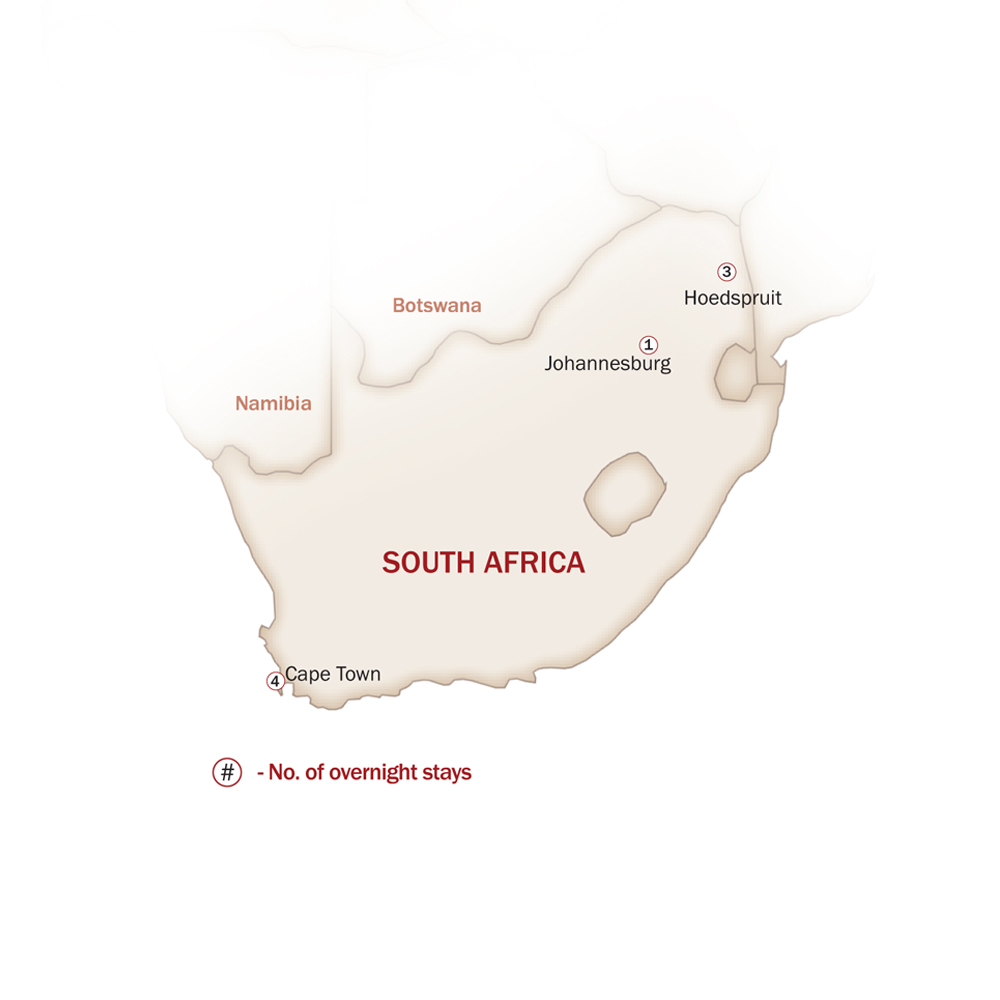 Eastern & Southern Africa Map  for SOUTH AFRICA EXPLORER