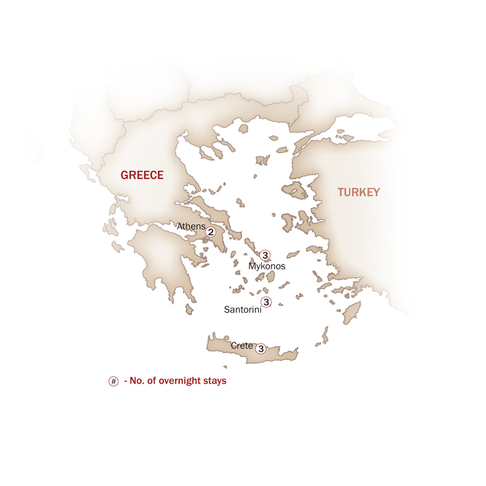 Greece Map  for TIMELESS GREECE