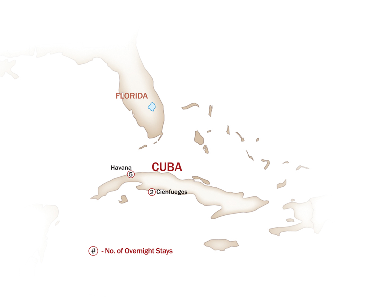 Cuba Map  for L'CHAIM CUBA