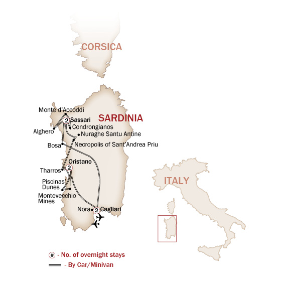 Italy Map  for The Natural Beauty of Sardinia