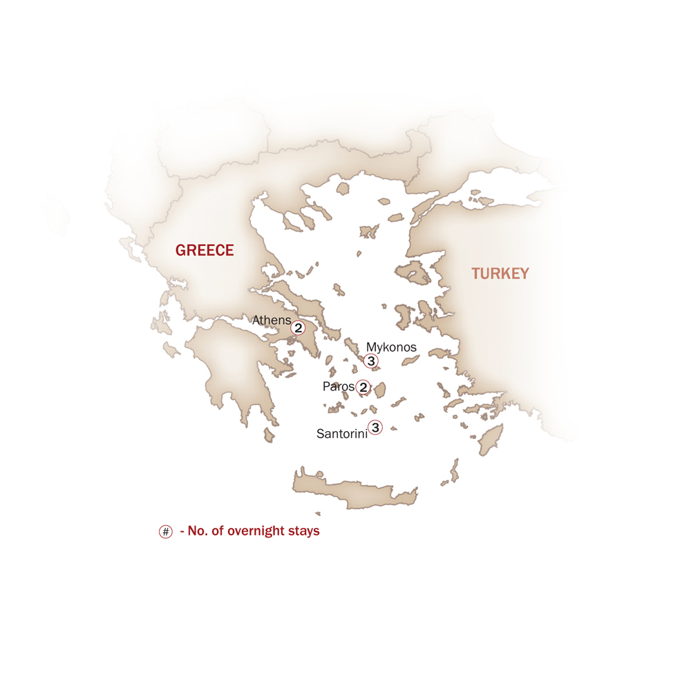 Greece Map  for THE CYCLADIC