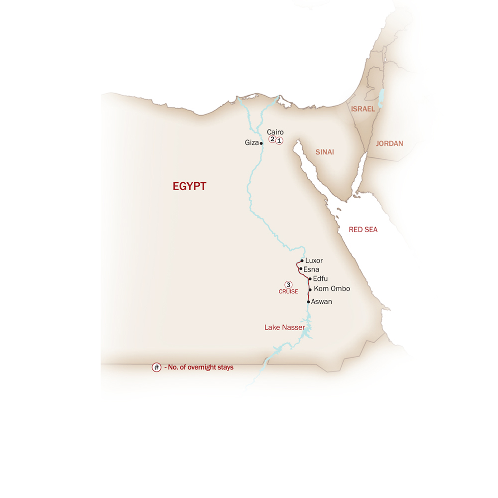 Egypt Map  for NILE VOYAGER