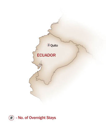 Ecuador & Galapagos Islands Map  for QUITO GETAWAY