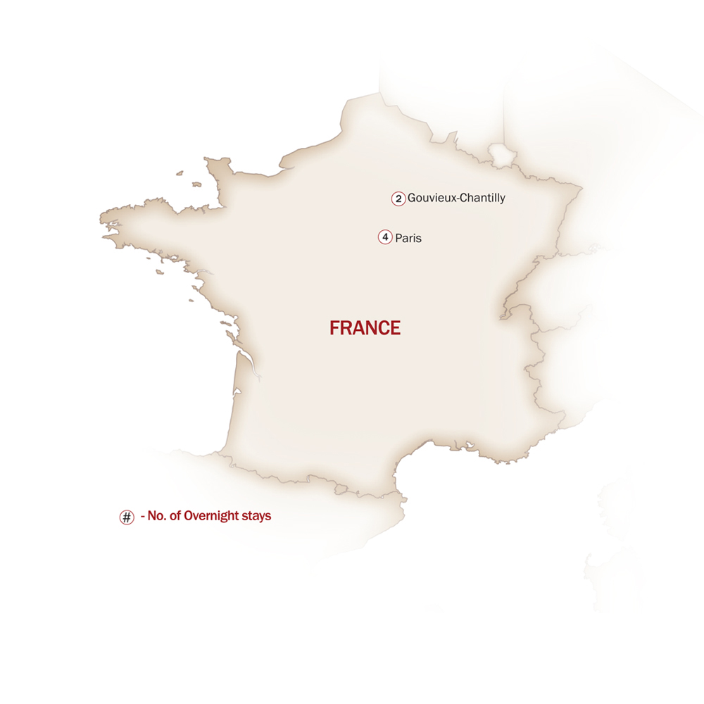 France Map  for THE ULTIMATE ROMANCE PACKAGE