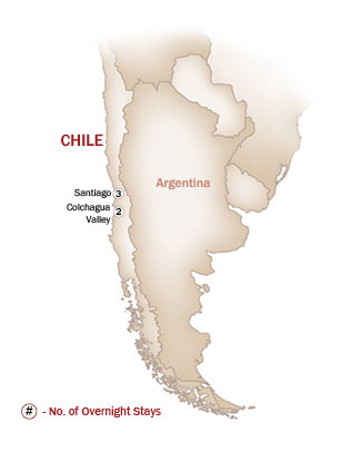 Chile Map  for CHILEAN WINES & MORE