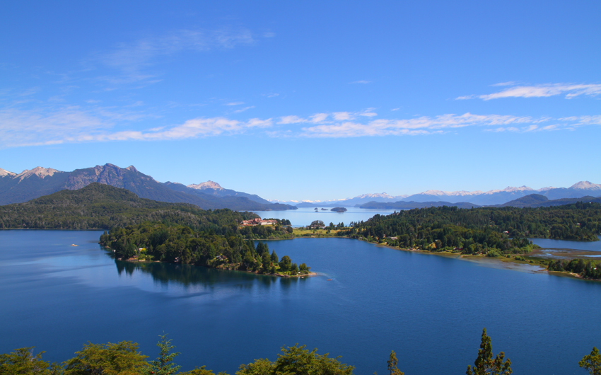 Bariloche, showing the Nahuel Huapi lake and llao llao, Argentina