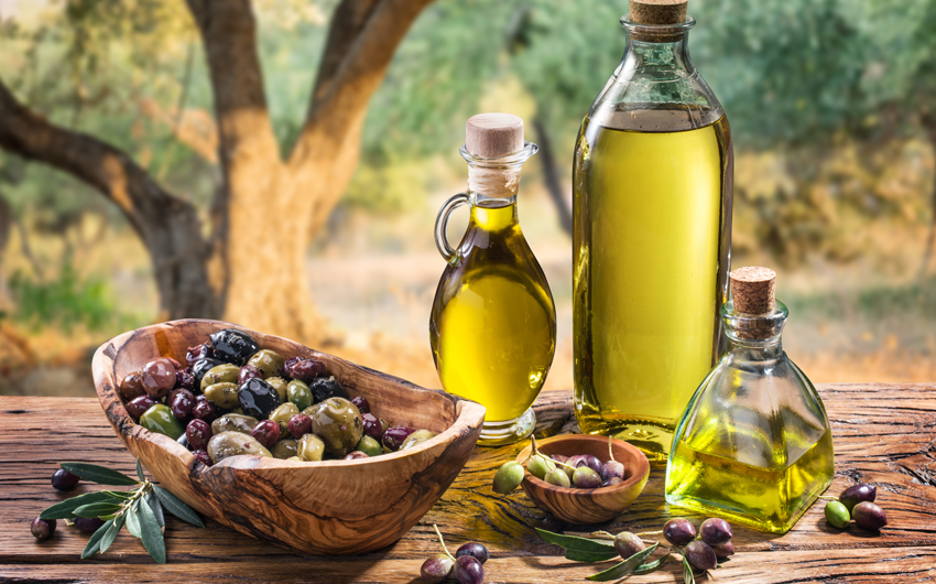 Olive grove, olives and olive oil