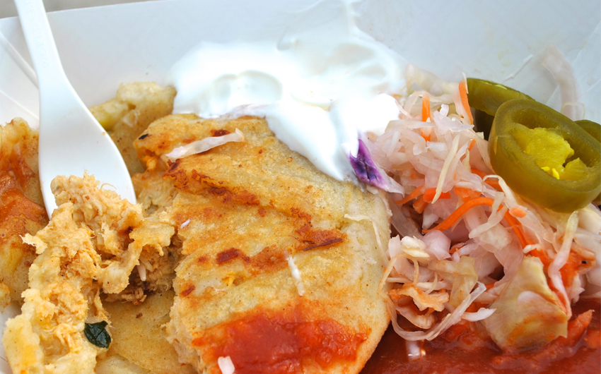 Pupusas are popular in El Salvador and Guatemala.